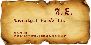 Navratyil Rozália névjegykártya