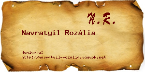 Navratyil Rozália névjegykártya