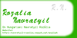 rozalia navratyil business card